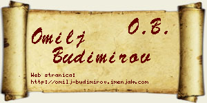 Omilj Budimirov vizit kartica